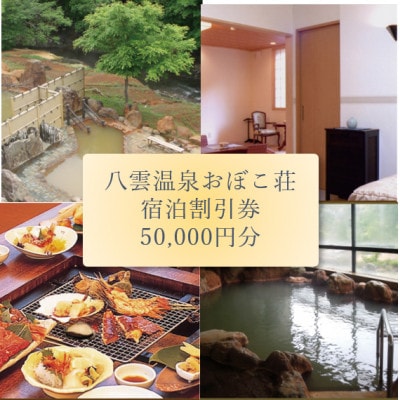 北海道【八雲温泉おぼこ荘】宿泊割引券　　 50,000円分