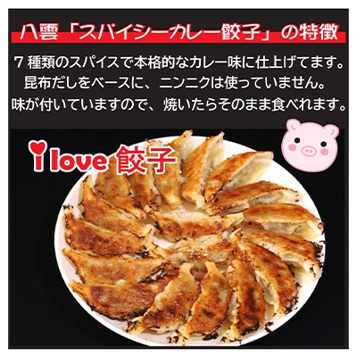 八雲やさい餃子(10個×2箱)+もろみ味噌餃子(10個×1箱)+スパイシーカレー餃子(10個×1箱)