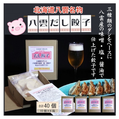北海道八雲名物　八雲だし餃子(10個入×4箱)