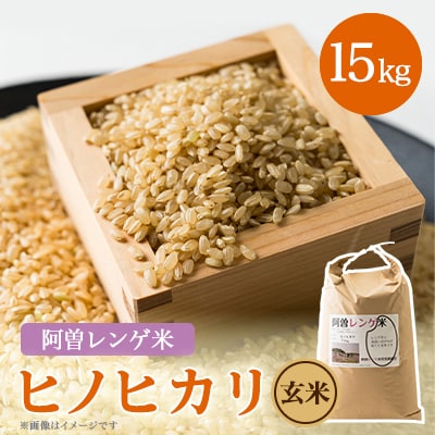 令和5年産　阿曽レンゲ米(ヒノヒカリ15kg)【玄米】