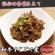 【高木精肉店手作り】和牛すじ どて煮 250g&times;2袋