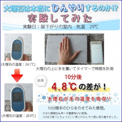ハムスターひんやり大理石マット 14×10センチ イタリア産 ビアンコカラーラ