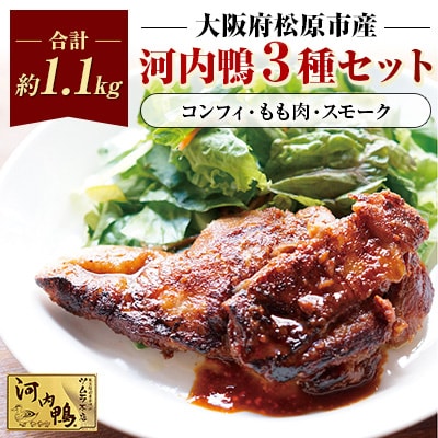 大阪・松原　ツムラ本店の河内鴨コンフィ(1個)、もも肉500gセット、スモーク(1個)