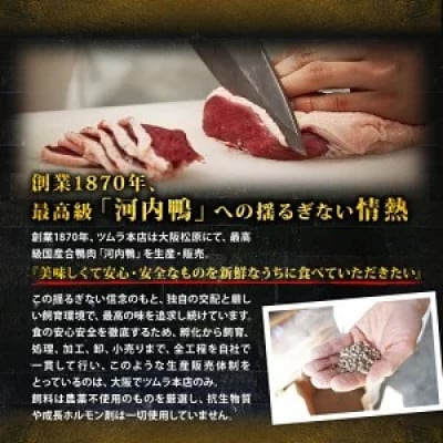 鴨肉 ロース たたき 4個 800g 河内鴨 ツムラ本店 ハーフサイズ
