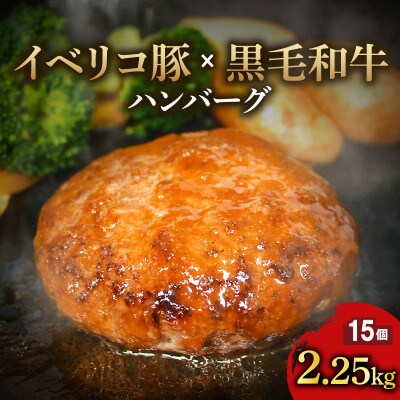 イベリコ豚 黒毛和牛 合いびきハンバーグ 150g×15個