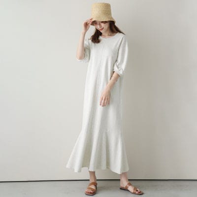 日本製 スウェットワンピース【lswp203-426】(杢グレー/M)