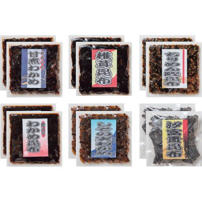 【ギフト包装対応】釜炊き佃煮・塩昆布詰合せ　12袋入