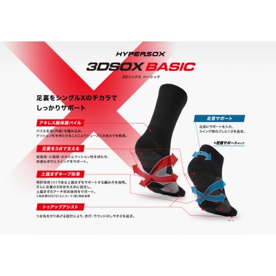 ブリヂストンゴルフ 【シングルX】3Dソックス ベーシック 5本指タイプ　グレー 靴下　SOG314