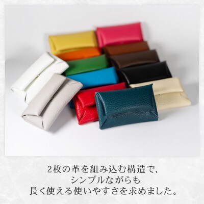 組み立て式 名刺入れ コインケース ブルー