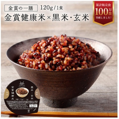 ご飯パック 金賞健康米 玄米・黒米 120g×24個入り 国産 レンチン