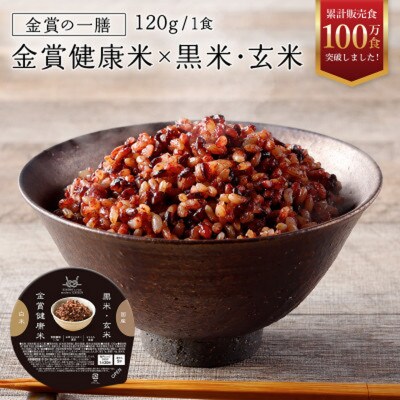 ご飯パック 金賞健康米 玄米・黒米 120g×48個入り 国産 レンチン