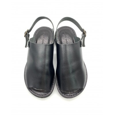 【メンズ】レザーサンダル ブラック　LLサイズ(27.5cm～28.0cm) 栃木レザー使用