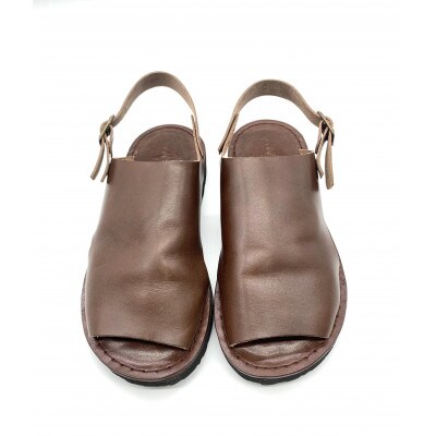 【メンズ】レザーサンダル スーパーブラウン　Lサイズ(26.5cm～27.0cm)栃木レザー使用