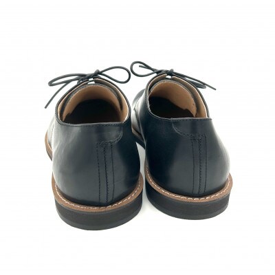 【メンズ/レディース】ダービーシューズ　ブラック　25.5cm(EUサイズ41)栃木レザー使用