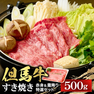 【但馬牛】すき焼き 赤身&霜降り 特選セット500g