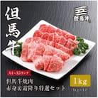 【但馬牛】 焼肉 赤身&霜降り 特選セット1kg