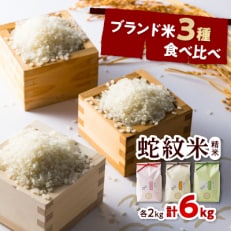 2025年9月以降発送【星と語る森と清流の町】蛇紋岩ブランド米　3種食べ比べ