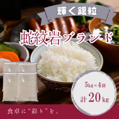 訳あり　無地袋梱包　令和8年産　2026年9月以降発送【蛇紋岩銀粒　彩りの舞20kg】