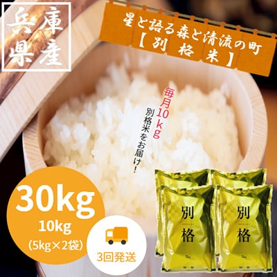 2024年4月発送開始『定期便』【蛇紋岩ブランド　別格米30kg】全3回