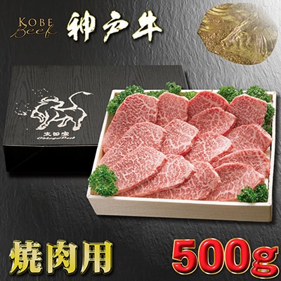 神戸牛 焼き肉用 かた・もも 500g YBY2