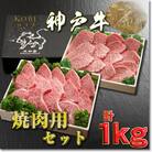 神戸牛 焼肉用セット 計1Kg YBYS5