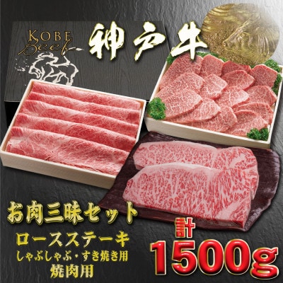 神戸牛 お肉三昧セット 計1.5kg YBLS10