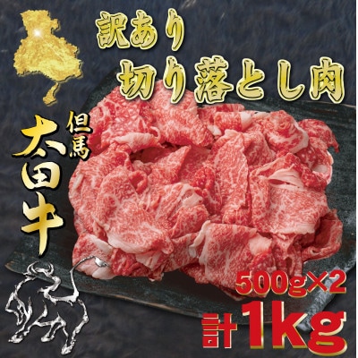 但馬 太田牛 訳あり 切り落とし肉 計1kg OS1-2
