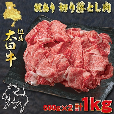 但馬 太田牛 訳あり 切り落とし肉 計1kg OS1-2