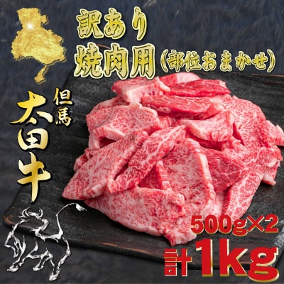 但馬 太田牛 訳あり 部位おまかせ焼肉 計1kg OY1-2