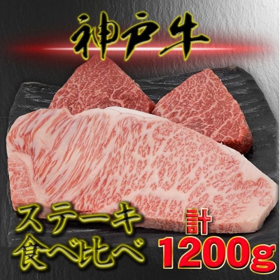 神戸ビーフ サーロイン&赤身 ステーキセット 計1200g YBST12