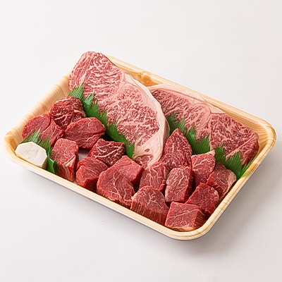 但馬牛ステーキ用サーロイン赤身肉食べ比べセット 800g