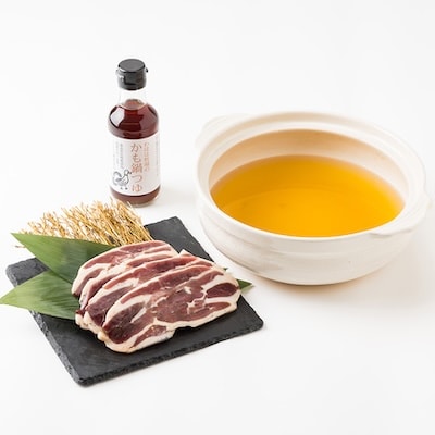 わはは牧場のカモ鍋セット(カモ肉スライス200g×2パックとオリジナル鍋つゆ)