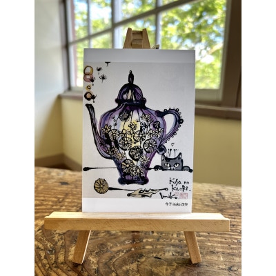 【今子 imako】「つぼみ」をモチーフにした絵画(葉書サイズ原画)とポストカードセット