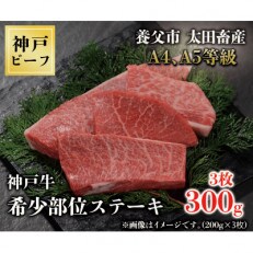 神戸牛　希少部位ステーキ　3枚合計300g