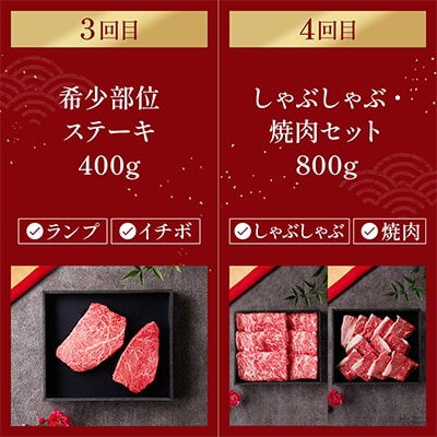 【毎月定期便】和牛セレブの神戸牛定期便「エコノミークラス」全4回