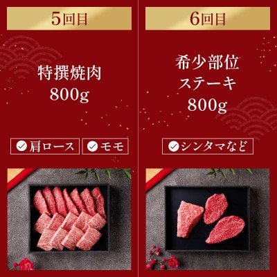 【毎月定期便】和牛セレブの神戸牛 定期便「ファーストクラス」全6回