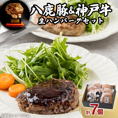 八鹿豚ハンバーグ&神戸牛ハンバーグセット