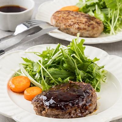 八鹿豚ハンバーグ&神戸牛ハンバーグセット