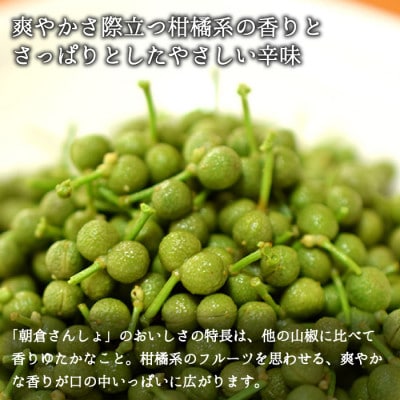 2027年先行予約5月下旬～発送 朝倉さんしょ 200g 生 実山椒 クール便冷蔵 兵庫県産 直送