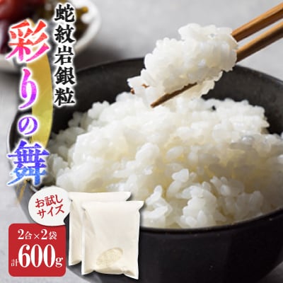 お試し!令和8年産〈先行受付〉9月より順次発送【蛇紋岩銀粒　彩りの舞】計600g(2合×2袋)