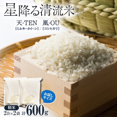 お試し!令和8年産9月より順次発送【premium】星降る清流米　天-TEN-・凰-OU-計600g