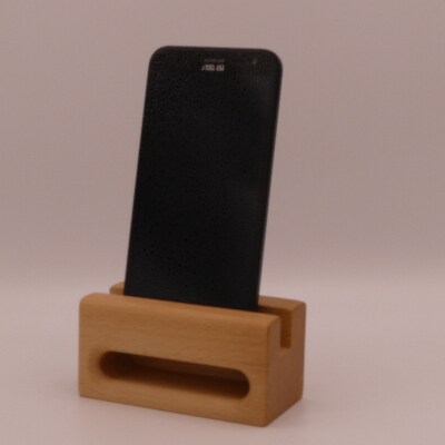 会津の天然木「スマートフォンスタンド」スピーカー