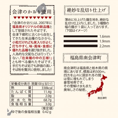 奥会津蕎麦(細目・乱切り)/200g×10束