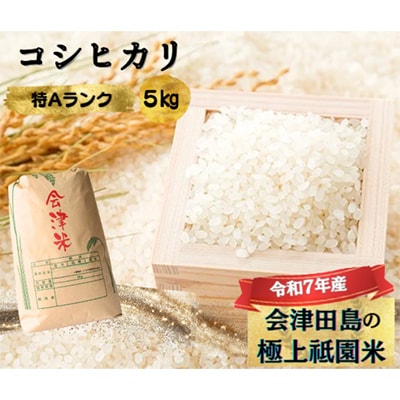 【令和7年産会津田島の極上祇園米】コシヒカリ 5kg