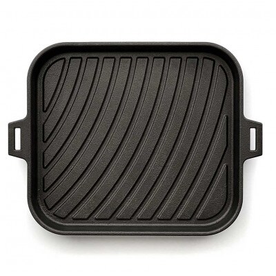 会炉鉄板　平角プレート18　ハンドル付(1人用鍋)