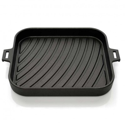 会炉鉄板　平角プレート18　ハンドル付(1人用鍋)