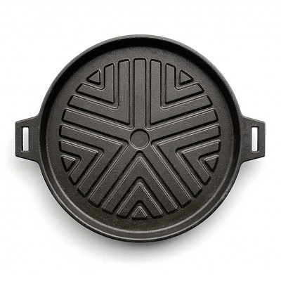 会炉鉄板　丸形プレート16　ハンドル付(1人用鍋)