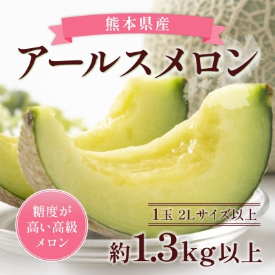熊本産アールスメロン1玉 約1.3kg(益城町)