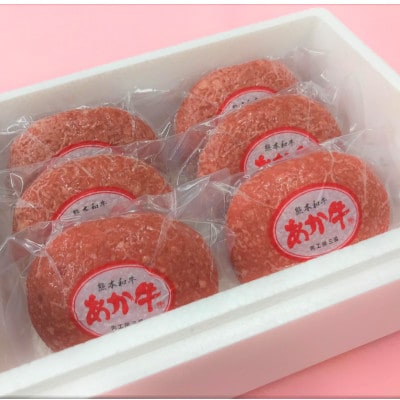あか牛100%ハンバーグセット(あか牛ハンバーグ120g×6個 あか牛のたれ200ml)(益城町)