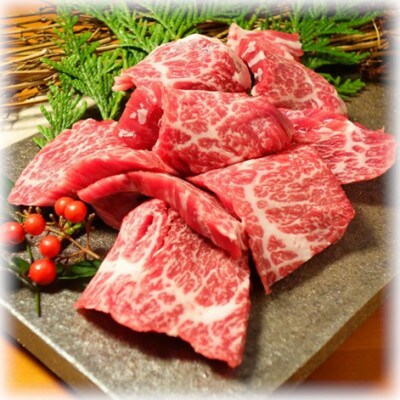 あか牛カルビ焼肉用(あか牛バラカルビ400g)(益城町)
